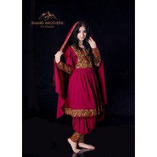 Afghan Tribal Red Wholesale Dresses # 454
