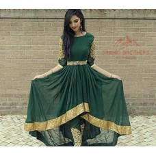 Afghani Clothes Green Dresses # 518