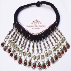afghan tribal vintage old coins necklace # 1232