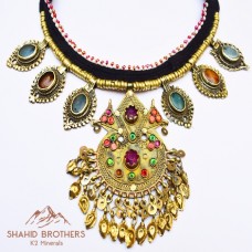 afghan kuchi pendant vintage necklace # 1242