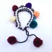 Adjustable multicolor Velvet Beads Bracelet # 709