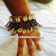 kuchi tribal Shell & Cord Bracelet # 302
