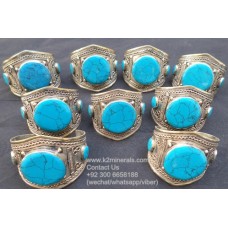 Afghani Tribal Bracelet with gemstone # 621