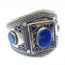 Handmade Antique lapis Cuff/ Bracelet # 359