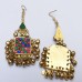Vintage Afghan jewellery golden earring with bells # 1096 Vintage Afghan jewellery golden earring with bells # 1096