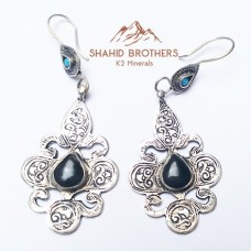 Turkman tribal black Drop Earrings # 921 Turkman tribal black Drop Earrings # 921
