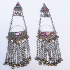 Afghan tribal Hanging Bells Earring # 28 Afghan tribal Hanging Bells Earring # 28