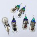 Antique drop old coin earring # 318