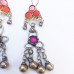 Afghan tribal drop beaded earrings-373