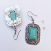 Tribal turquoise silver Earring # 732 Tribal turquoise silver Earring # 732