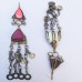 Afghan Tribal Antique Design golden droop  earrings # 842