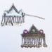 Colorful Kuchi Tribal Hair Clips Pair Belly Dance ATS Jewelry # 963