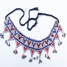 Kuchi tribeal pearl beaded headpiece-41