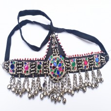 Vintage belly dance Spiked Afghan Headdress-1058