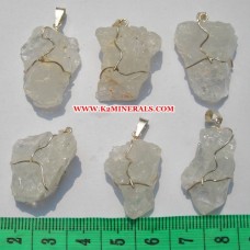 pollucite stone wire pendants-440