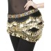 Velvet Belly Dancer Hip Scarf with Coins-1070
