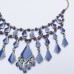 Choker afghan Lapis tribal necklace-1087