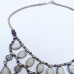 3 Line White Stone Necklace # 409