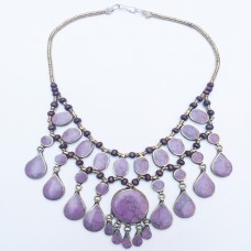 Afghani kuchi tribe Purple Stone Necklace-437