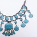 Nomad Kuchi tribal turquoise necklace-9