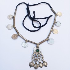 Ethnic old coin tribal choker for women-1116