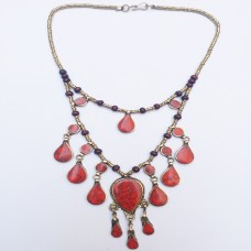 Coral Vintage Necklace-432 Coral Vintage Necklace-432