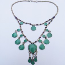 Malachite Vintage pendant Necklace-434