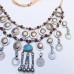 Afghani kuchi tribe coin necklace-440