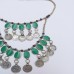 Afghan Kuchi Tribal Metal Coins Necklace # 981