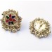 Afghan tribal white silver sun Ring with bells # 1091