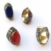 Afghan jewellery multi color vintage beaded ring # 1122