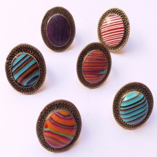 Vintage Tribal Rainbow Fashion Rings # 1140