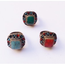 Antique tribal kuchi multicolor custome ring # 356 Antique tribal kuchi multicolor custome ring # 356