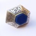 Afghan Tribal Hexagon Multicolor stone ring # 368 Afghan Tribal Hexagon Multicolor stone ring # 368
