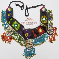 gypsy banjara beaded medallion and keychain belt # 715