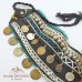 VINTAGE AFGHAN KUCHI BELT TURKMEN TRIBAL ATS BIB STATEMENT COINS # 413