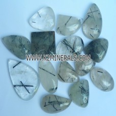 black rutile quartz cabochon-420