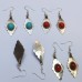 Pair of stunning silver Turkmen earrings # 1146