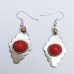 Pair of stunning silver Turkmen earrings # 1146