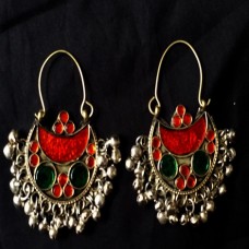 Traditional Style Earrings Afghan statement Vintage earrings # 1064