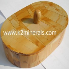 teakwood stone box-542