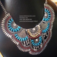 Vintage handmade kuchi necklace-756