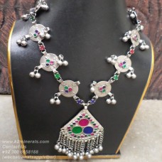 Tribal kuchi afghan necklace-799