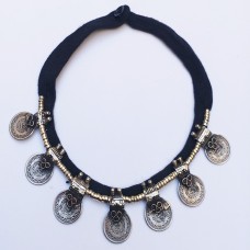 Kuchi tribe necklace with old coins-36