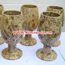 fossil stone goblet set-605