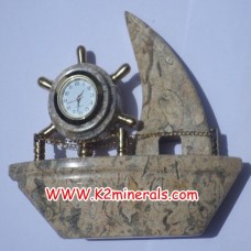 fossil stone clock-612