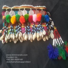 afghan embroidery mirror hand clutch-882